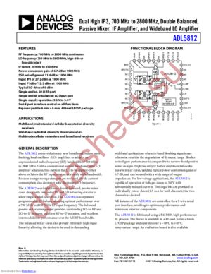 ADL5812ACPZ-R7 datasheet  