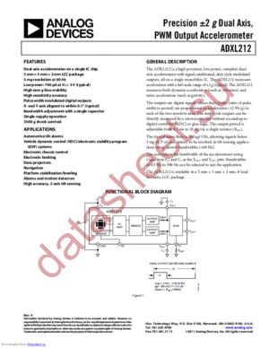 ADXL212AEZ datasheet  