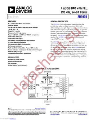 AD1939WBSTZ-RL datasheet  