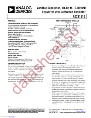 AD2S1210ASTZ-RL7 datasheet  