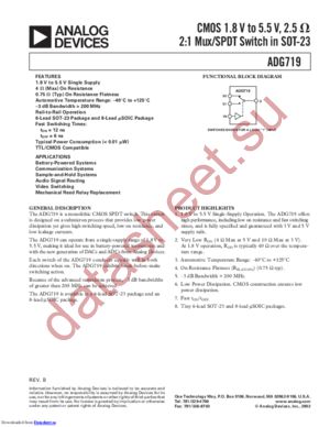 ADG719BRM-REEL-7 datasheet  