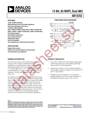 AD15252 datasheet  