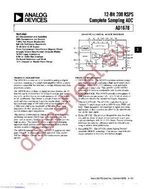 AD1678KN datasheet  