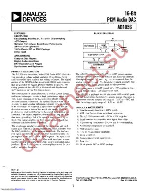 AD1856N-J,R-J datasheet  