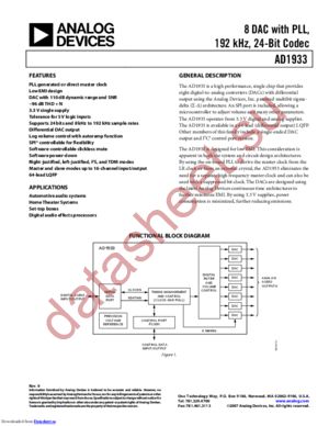 AD1933 datasheet  