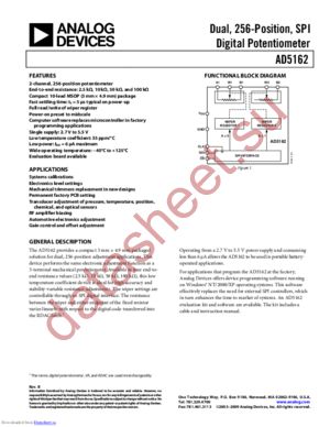 AD5162BRM100-R2 datasheet  