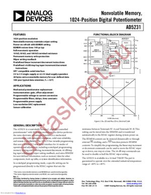 AD5231BRUZ501 datasheet  