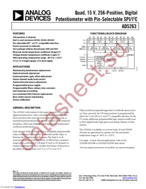 ad5263bruz200-r7 datasheet  