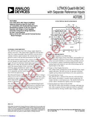 AD7225KP/883B datasheet  