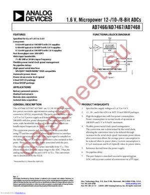 AD7466BRTZ-REEL72 datasheet  