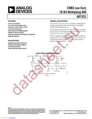 AD7533LNZ1 datasheet  