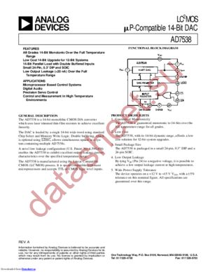 ad7538jr-reel datasheet  