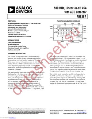 AD8367ARUZ-RL71 datasheet  