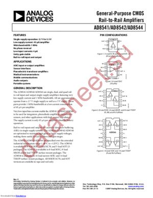 AD8542ARUZ1 datasheet  