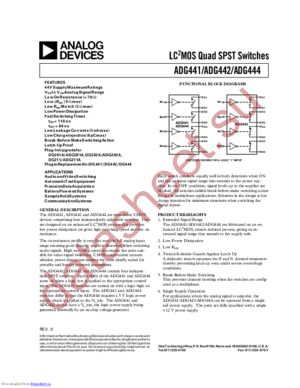 ADG441TCHIPS/883B datasheet  