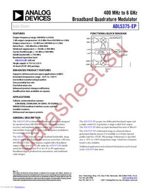 ADL5375-05SCPZEPR7 datasheet  