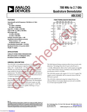 ADL5382ACPZ-R7 datasheet  