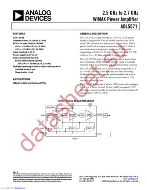 ADL5571ACPZ-R71 datasheet  