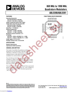 ADL5591ACPZ-R7 datasheet  