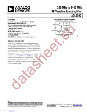 ADL5592ACPZ-R71 datasheet  