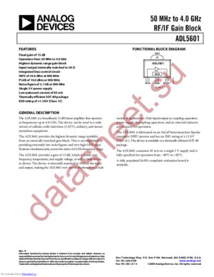 ADL5601-EVALZ1 datasheet  