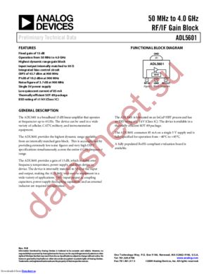 ADL5601ARKZ-R7 datasheet  