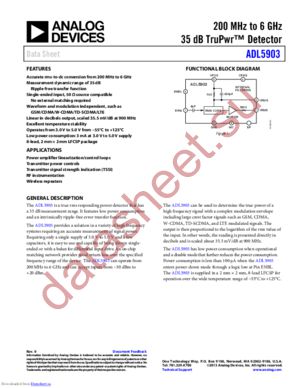ADL5903ACPZN-R2 datasheet  