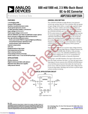 ADP2503ACPZ-4.5-R71 datasheet  