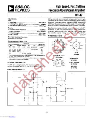 OP-42FZ datasheet  