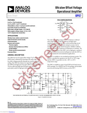 OP07DRZ-REEL datasheet  