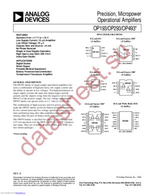 OP293ES-REEL datasheet  