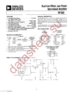 OP200A datasheet  