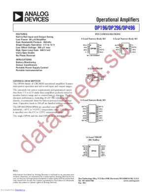 OP296GSZ-REEL datasheet  