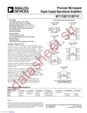 OP747ARU-REEL datasheet  