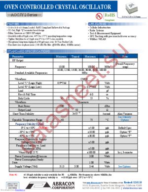 AOCJY2-10.000MHZ-E-SW datasheet  