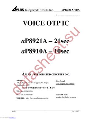 AP8921A datasheet  