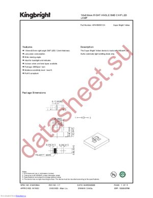 APA1606SYCK datasheet  