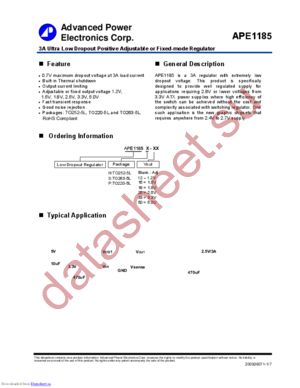 ape1185h-50 datasheet  