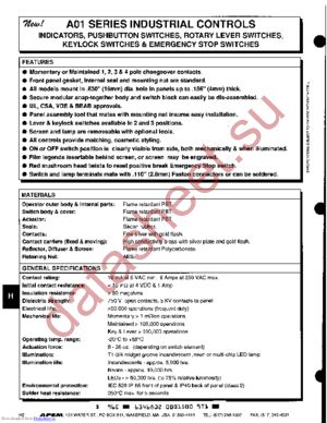 A0104X-A0155B-A0161B-A0142M1 datasheet  