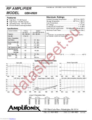 QBH-8920 datasheet  