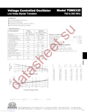 TOM9335 datasheet  