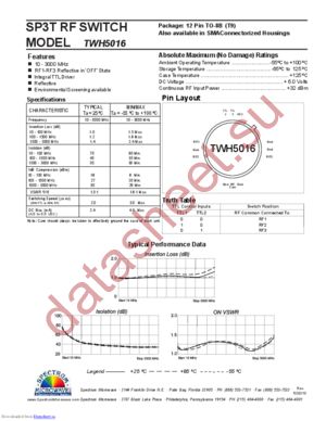 TWH5016 datasheet  