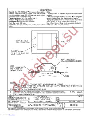 HE 1020 APM HEXSEAL pdf datasheet HE