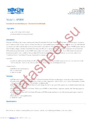 APSRM datasheet  