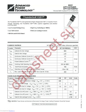 APT20GN60S datasheet  