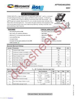 APT60GA60JD60 datasheet  