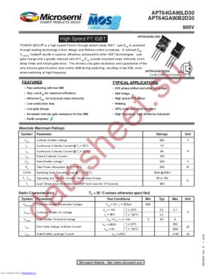 APT64GA90B2D30 datasheet  