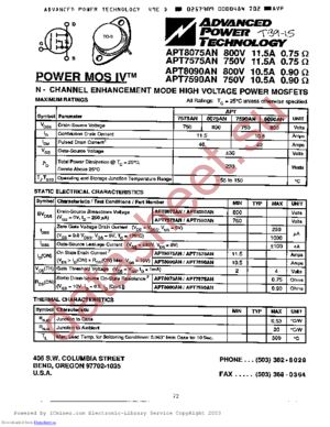 APT7575AN datasheet  