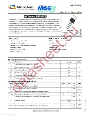 APT7F80K datasheet  