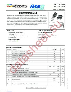 APT7M120S datasheet  